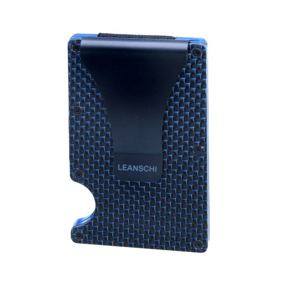  LEANSCHI TECH-WALLET in black + blue carbon